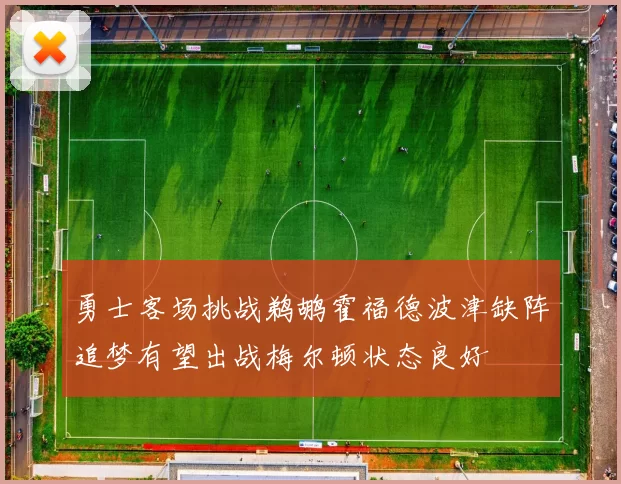 勇士客场挑战鹈鹕霍福德波津缺阵追梦有望出战梅尔顿状态良好